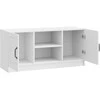 TV staliukas Televizoriaus spintelė Itin blizgi balta 102 x 34,5 x 47 cm