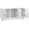 TV staliukas Televizoriaus spintelė Itin blizgi balta 99 x 34,5 x 50 cm