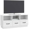 TV staliukas Televizoriaus spintelė Itin blizgi balta 102 x 34,5 x 47 cm