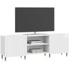 TV staliukas Televizoriaus spintelė Itin blizgi balta 150 x 31 x 52 cm