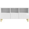 TV staliukas Televizoriaus spintelė Itin blizgi balta 102 x 34,5 x 50 cm