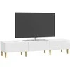 TV staliukas Televizoriaus spintelė Itin blizgi balta 147 x 34,5 x 30 cm