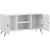 TV staliukas Televizoriaus spintelė Itin blizgi balta 102 x 34,5 x 50 cm