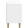 TV staliukas Televizoriaus spintelė Itin blizgi balta 150 x 31 x 50 cm