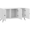 TV staliukas Televizoriaus spintelė Itin blizgi balta 99 x 34,5 x 50 cm