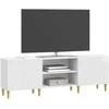 TV staliukas Televizoriaus spintelė Itin blizgi balta 150 x 31 x 50 cm