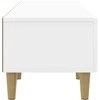TV staliukas Televizoriaus spintelė Itin blizgi balta 147 x 34,5 x 30 cm