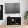 TV staliukas Televizoriaus spintelė Juoda 60 x 35 x 40 cm Apdirbta mediena