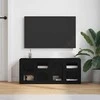 TV staliukas Televizoriaus spintelė Juoda 100 x 35 x 40 cm Apdirbta mediena