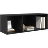 TV staliukas TV spintelių komplektas Juoda 72 x 35 x 37 cm Apdirbta mediena