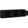 TV staliukas TV vienetai 2 pcs Juoda 180 x 34 x 50 cm Apdirbta mediena