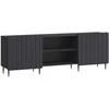 TV staliukas Televizoriaus spintelė Juoda 150 x 31 x 52 cm Apdirbta mediena