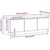 TV staliukas Televizoriaus spintelė Juodas ąžuolas 102 x 35 x 36,5 cm