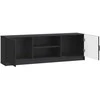 TV staliukas Televizoriaus spintelė Juoda 150 x 31 x 47 cm Apdirbta mediena