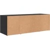 TV staliukas TV spintelių komplektas Juoda 72 x 35 x 37 cm Apdirbta mediena