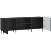 TV staliukas Televizoriaus spintelė Juoda 150 x 31 x 52 cm Apdirbta mediena