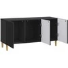 TV staliukas Televizoriaus spintelė Juoda 99 x 34,5 x 50 cm Apdirbta mediena
