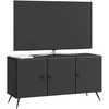 TV staliukas Televizoriaus spintelė Juoda 99 x 34,5 x 50 cm Apdirbta mediena