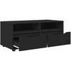 TV staliukas Televizoriaus spintelė Juoda 100 x 48 x 43 cm Apdirbta mediena