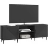 TV staliukas Televizoriaus spintelė Juoda 150 x 31 x 50 cm Apdirbta mediena