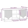 TV staliukas Televizoriaus spintelė 102 x 34,5 x 47 cm Juoda