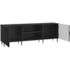 TV staliukas Televizoriaus spintelė Juoda 150 x 31 x 50 cm Apdirbta mediena
