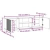 TV staliukas Televizoriaus spintelė Juoda 150 x 31 x 50 cm Apdirbta mediena