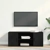 TV staliukas Televizoriaus spintelė juoda ąžuolo 100 x 35 x 40 cm