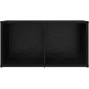 TV staliukas TV spintelių komplektas Juoda 72 x 35 x 37 cm Apdirbta mediena