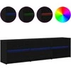 TV staliukas TV vienetai 2 pcs Juodas ąžuolas 180 x 34 x 50 cm