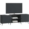 TV staliukas Televizoriaus spintelė Juoda 150 x 31 x 50 cm Apdirbta mediena