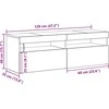 TV staliukas Televizoriaus spintelė 120 x 35 x 40 cm Juodas ąžuolas