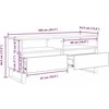 TV staliukas Televizoriaus spintelė Juodas ąžuolas 100 x 34,5 x 44,5 cm