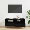 TV staliukas Televizoriaus spintelė Juodas ąžuolas 100 x 34,5 x 44,5 cm