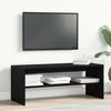 TV staliukas televizoriaus spintelė juodas ąžuolas 100x40x40 cm