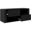 TV staliukas Televizoriaus spintelė Juodas ąžuolas 100 x 35 x 40 cm