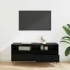 TV staliukas Televizoriaus spintelė Juodas ąžuolas 100 x 34,5 x 44,5 cm