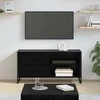 TV staliukas Televizoriaus spintelė Juodas ąžuolas 100 x 36 x 49,5 cm