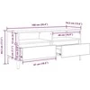 TV staliukas Televizoriaus spintelė Juodas ąžuolas 100 x 34,5 x 44,5 cm