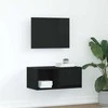 TV staliukas Televizoriaus spintelė, juodas ąžuolas, 60x31x25,5 cm, mediena