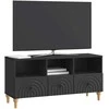 TV staliukas Televizoriaus spintelė Juodas 102 x 34,5 x 50 cm