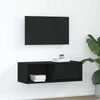 TV staliukas Televizoriaus spintelė, juodas ąžuolas, 80x31x25,5 cm, mediena