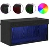 TV staliukas TV spintelių komplektas su LED Juodas ąžuolas 60 x 30 x 30 cm