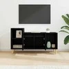 TV staliukas Televizoriaus spintelė Juodas ąžuolas 100 x 35 x 55 cm