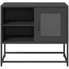 TV staliukas Televizoriaus spintelė, juodos spalvos, 68x39x60,5cm, plienas