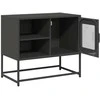 TV staliukas Televizoriaus spintelė, juodos spalvos, 68x39x60,5cm, plienas