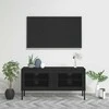 TV staliukas Televizoriaus spintelė, juodos spalvos, 105x35x50cm, plienas