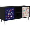 TV staliukas Televizoriaus spintelė MAINZ 102 x 33 x 51 cm Juodojo ąžuolo
