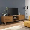 TV staliukas Televizoriaus spintelė MOLDE, ruda, 158x40x49cm, pušies masyvas
