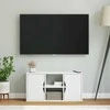 TV staliukas Televizoriaus spintelė, ODDA, balta, 79x24x40cm, pušies masyvas